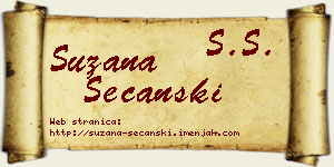 Suzana Sečanski vizit kartica